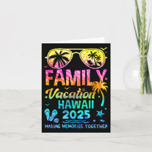 Familienurlaub 2025 Hawaii Matching Erinnerungen T Karte