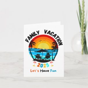 Familienurlaub 2025 Matching Sommer-Lassenden Spaß Karte