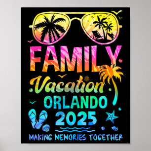 Familienurlaub 2025 Orlando Matching Erinnerungen  Poster