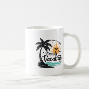 Familienurlaub 2025 Strand passende Familie Sommer Kaffeetasse