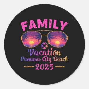 Familienurlaub 2025 Sungles Florida Panama City B Runder Aufkleber