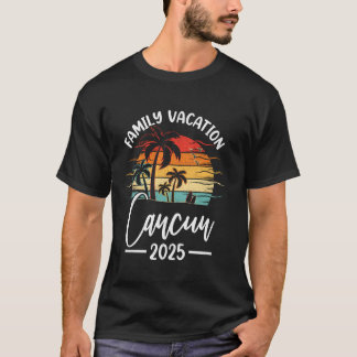 Familienurlaub 2025 Vintag Mexico Cancun Beach T-Shirt