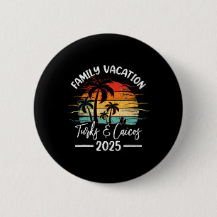 Familienurlaub 2025 Vintage Türken und Caicos Stra Button