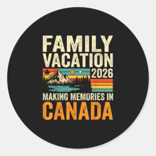 Familienurlaub 2026 Kanada Erinnerungen Reise Runder Aufkleber
