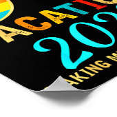 Familienurlaub 2026 Strand passende Sommerferien Poster (Ecke)