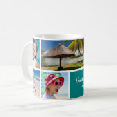Familienurlaub 5 Foto, Aquamarin Kaffeetasse (Vorderseite Links)