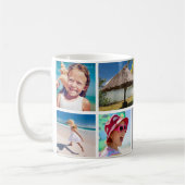 Familienurlaub 5 Foto Keepake, grau Kaffeetasse (Links)
