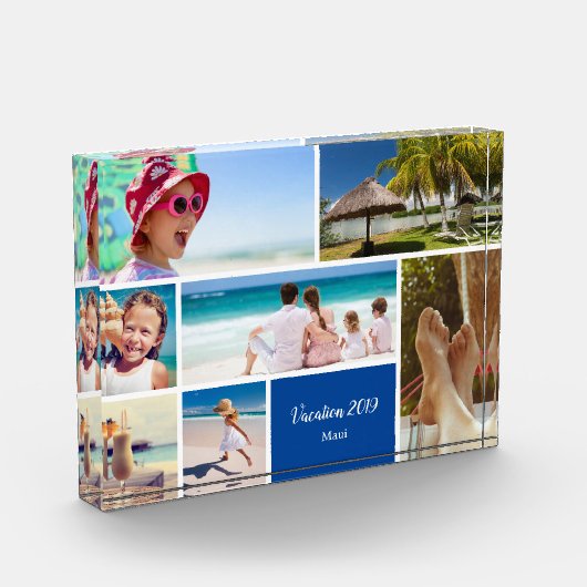 Familienurlaub 7 Foto Keepake, blau (Links)