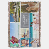 Familienurlaub 7 Foto Keepake, grau Decke (Vorderseite Vertikal)