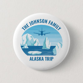 Familienurlaub Alaska Custom Blue Glacier Button