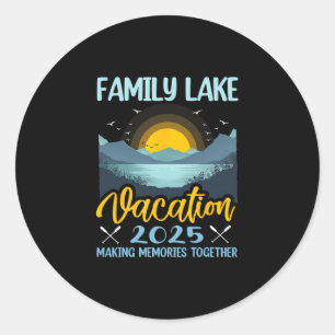 Familienurlaub am See 2025 Camping Wandern Hütte A Runder Aufkleber