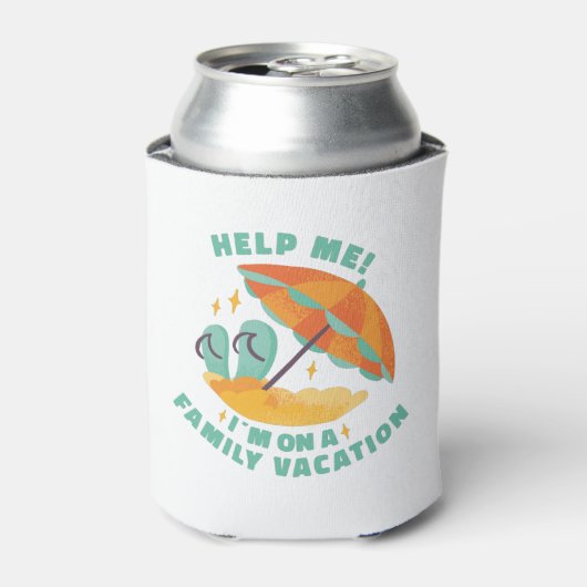 FAMILIENURLAUB AM STRAND, HELFEN SIE MIR! ICH BIN  DOSENKÜHLER (Kanne Vorderseite)