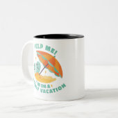 FAMILIENURLAUB AM STRAND, HELFEN SIE MIR! ICH BIN ZWEIFARBIGE TASSE (Vorderseite Links)