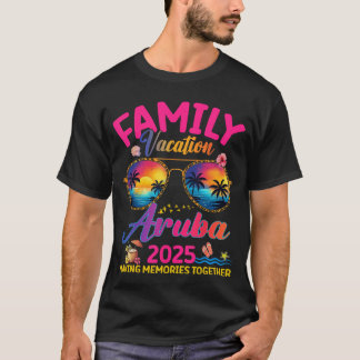 Familienurlaub Aruba 2025 Familien Matching Sommer T-Shirt