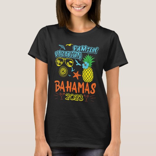 Familienurlaub Bahamas 2023 Matching Summer Vacat T-Shirt (Vorderseite)