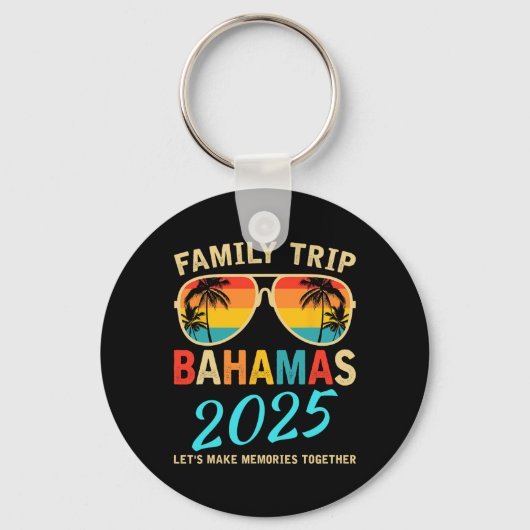 Familienurlaub Bahamas 2025 Matching Group Sommer Schlüsselanhänger (Vorderseite)