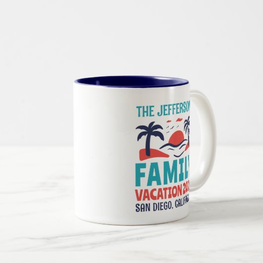 Familienurlaub Beach Urlaub Reisen Souvenir Zweifarbige Tasse (VorderseiteRechts)