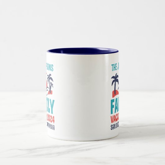 Familienurlaub Beach Urlaub Reisen Souvenir Zweifarbige Tasse (Mittel)