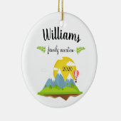 Familienurlaub Berge Weihnachten bewahren Keramik Ornament (Rechts)