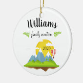 Familienurlaub Berge Weihnachten bewahren Keramik Ornament (Links)