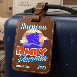 Familienurlaub braun/blau personalisieren magnet