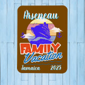 Familienurlaub braun/blau personalisieren magnet