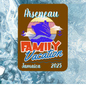 Familienurlaub braun/blau personalisieren magnet