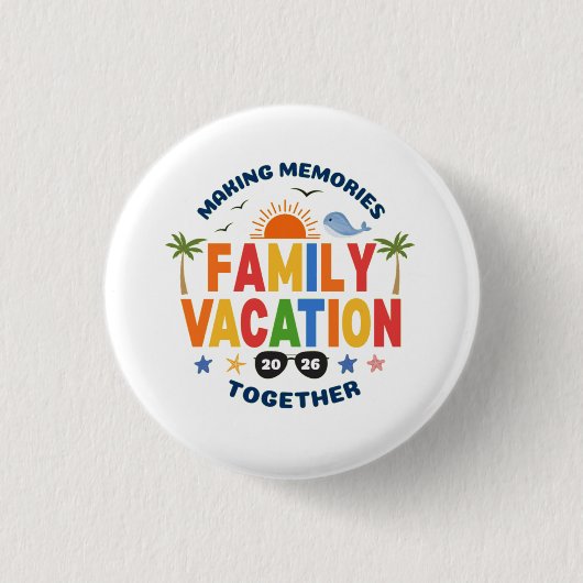 Familienurlaub Button (Vorderseite)