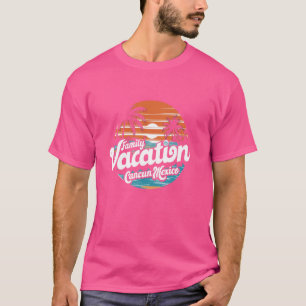 Familienurlaub Cancun Mexiko 2024 Sommerreise Mat T-Shirt