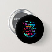 Familienurlaub Cape Cod 2026 Palmbaum-Geschenk Button (Vorne & Hinten)