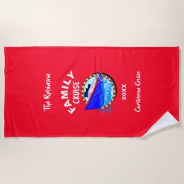 Familienurlaub Cruise Graphic Personalisiert Strandtuch