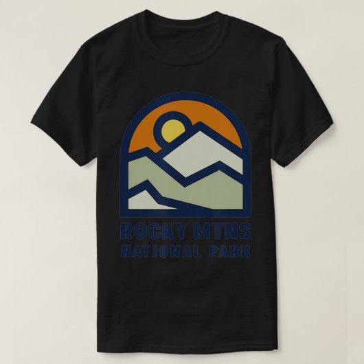 Familienurlaub Design Retro Rocky Mountains Nati T-Shirt (Design vorne)