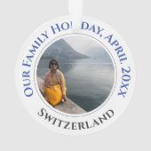 Familienurlaub Erinnerungen Souvenir Ornament (Rückseite)