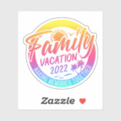 Familienurlaub Erinnerungen vereint Klassik Aufkleber (Blatt)