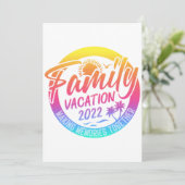 Familienurlaub Erinnerungen vereint Klassik Einladung (Stehend Vorderseite)