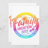 Familienurlaub Erinnerungen vereint Klassik Einladung (Vorne/Hinten)