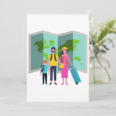 Familienurlaub Erinnerungen zusammenführen Design Einladung (Stehend Vorderseite)