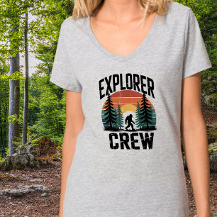 Familienurlaub Explorer Crew Wandert BigFoot custo T-Shirt