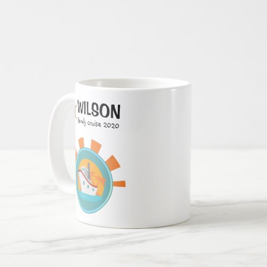 Familienurlaub Fahrtreue Kaffeetasse (Vorderseite Links)