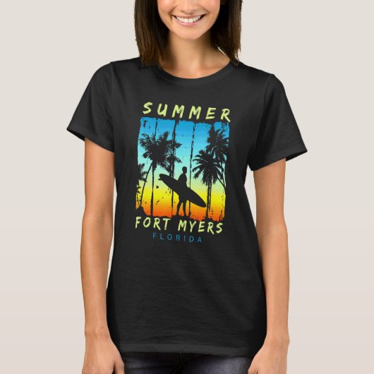 Familienurlaub Florida Fort Myers Sunset Beach T-Shirt (Vorderseite)