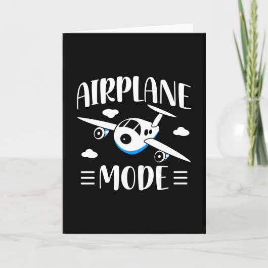 Familienurlaub - Flying mit/Kids - Flugzeugmodus Karte (Vorderseite)