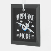 Familienurlaub - Flying mit/Kids - Flugzeugmodus Ornament Aus Glas (Vorderseite links)