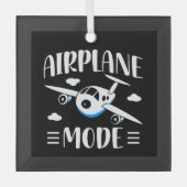 Familienurlaub - Flying mit/Kids - Flugzeugmodus Ornament Aus Glas (Vorderseite)