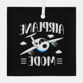 Familienurlaub - Flying mit/Kids - Flugzeugmodus Ornament Aus Glas (Rückseite)