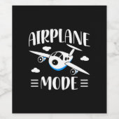 Familienurlaub - Flying mit/Kids - Flugzeugmodus Weinetikett (Einzelnes Label)
