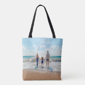 Familienurlaub Foto Sommerstrand Tasche (Rückseite)