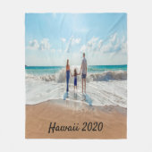 Familienurlaub Foto Sommerurlaub Fleecedecke (Vorderseite)