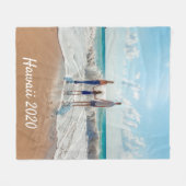 Familienurlaub Foto Sommerurlaub Fleecedecke (Vorderseite (Horizontal))