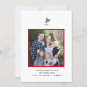 Familienurlaub Frohe Weihnachten Joy Foto-Karte (Vorderseite)