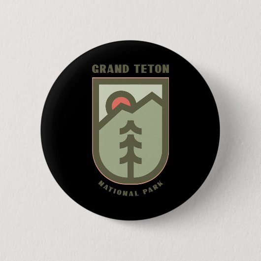 Familienurlaub Geschenk - Grand Teton Nationalpark Button (Vorderseite)